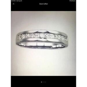 Gorgeous 1 Ct. Round Cut Princess Set Sim Diamond Eternity Band Ring Sz 9